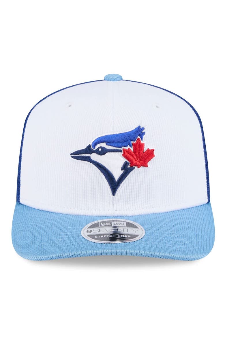 New Era Men's New Era  White/Powder Blue Toronto Blue Jays 2025 Spring Training 9SEVENTY Stretch-Snap Trucker Hat, Alternate, color, 