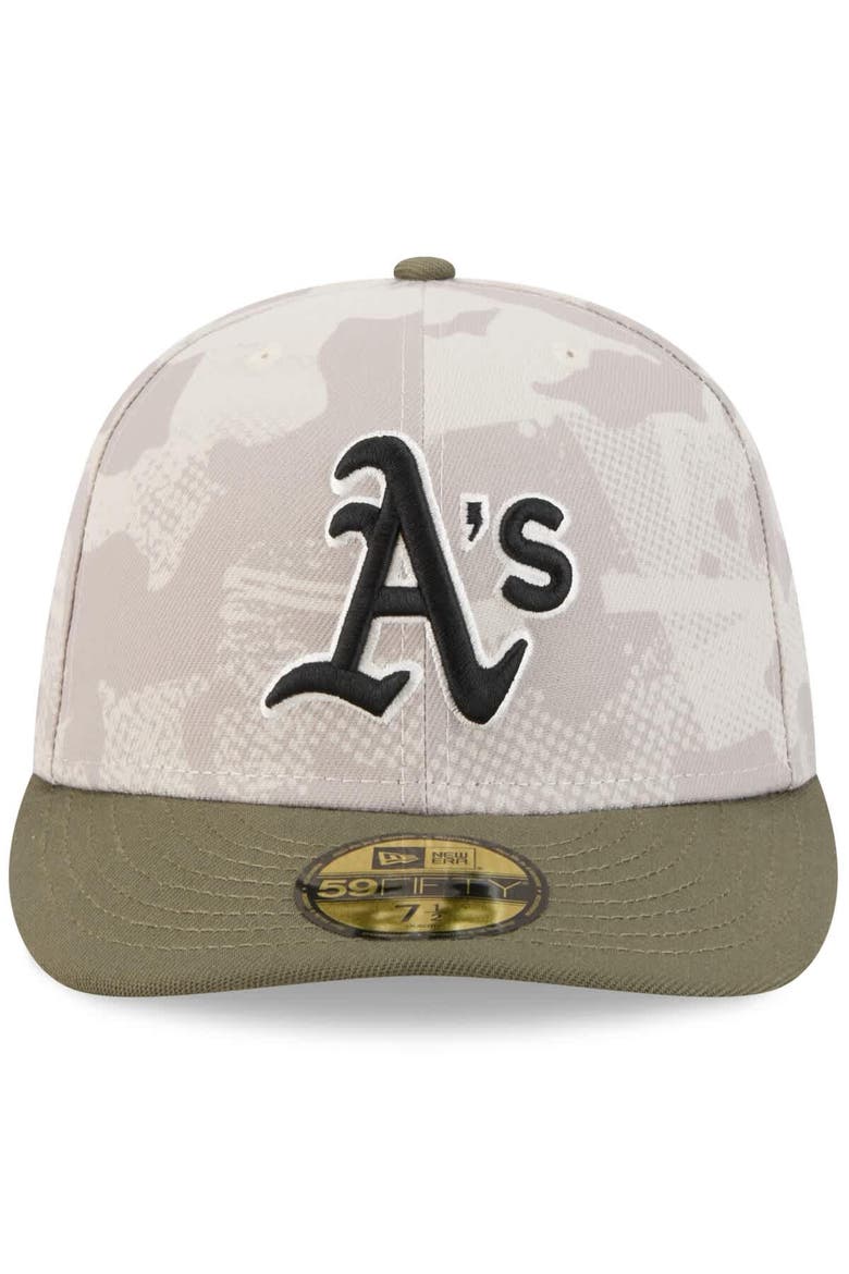 Men's New Era Light Beige/Olive Athletics 2025 Armed Forces Day 59FIFTY Fitted Hat, Alternate, color, Light Beige