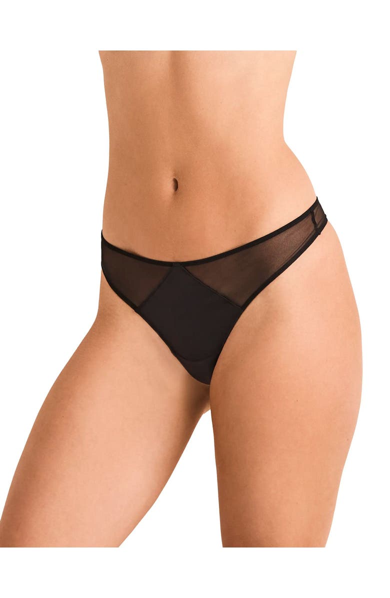 Adore Me Brittani Thong Panties, Main, color, Black
