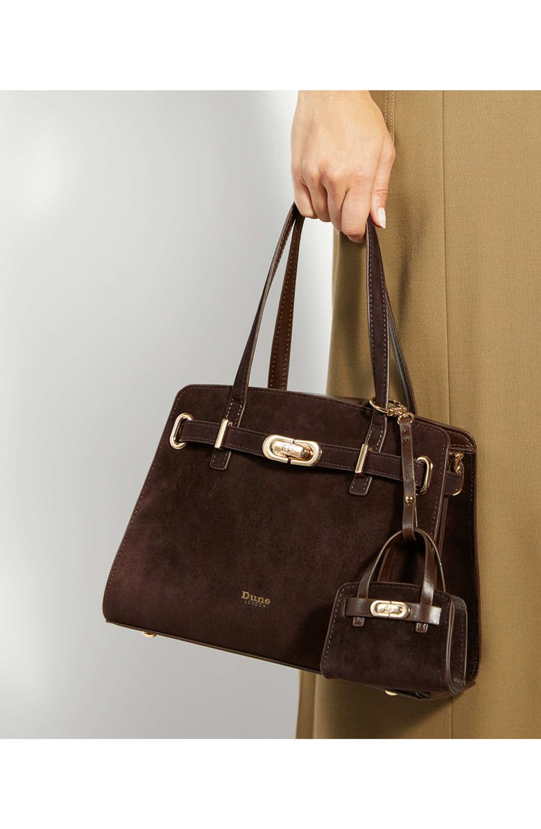 Dune London Define Bag Charm, Alternate, color, Brown