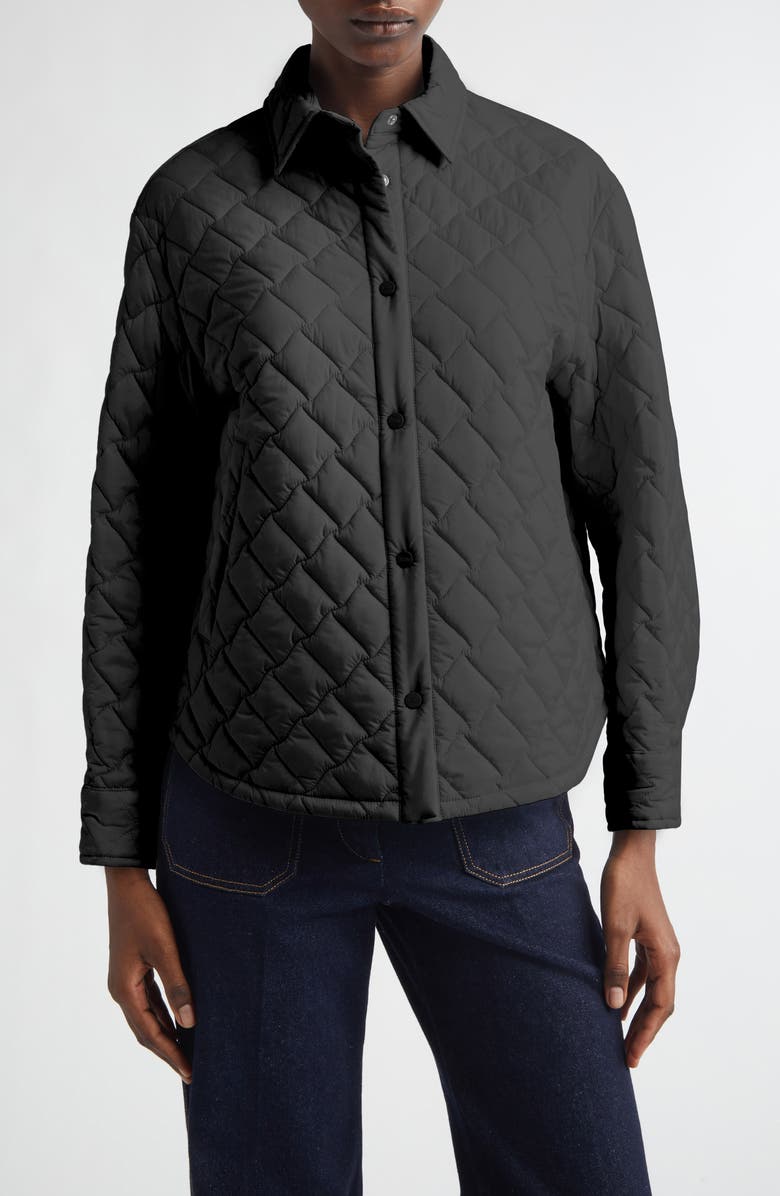 Herno Ecoage Quilted Shirt Jacket, Main, color, Black