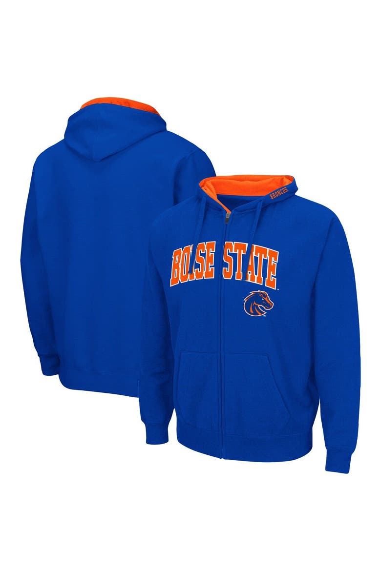Men's Colosseum Royal Boise State Broncos Arch & Logo 3.0 Full-Zip Hoodie, Alternate, color, Royal