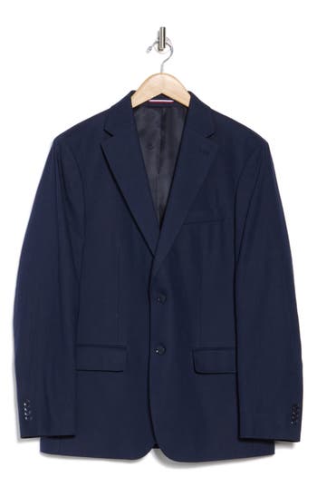 Tommy Hilfiger Linen & Cotton Blend Sport Coat In Navy