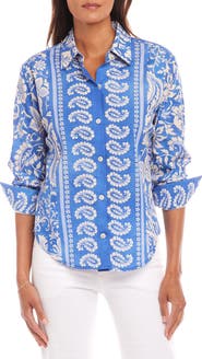Karen Kane Ruched Sleeve Shirt