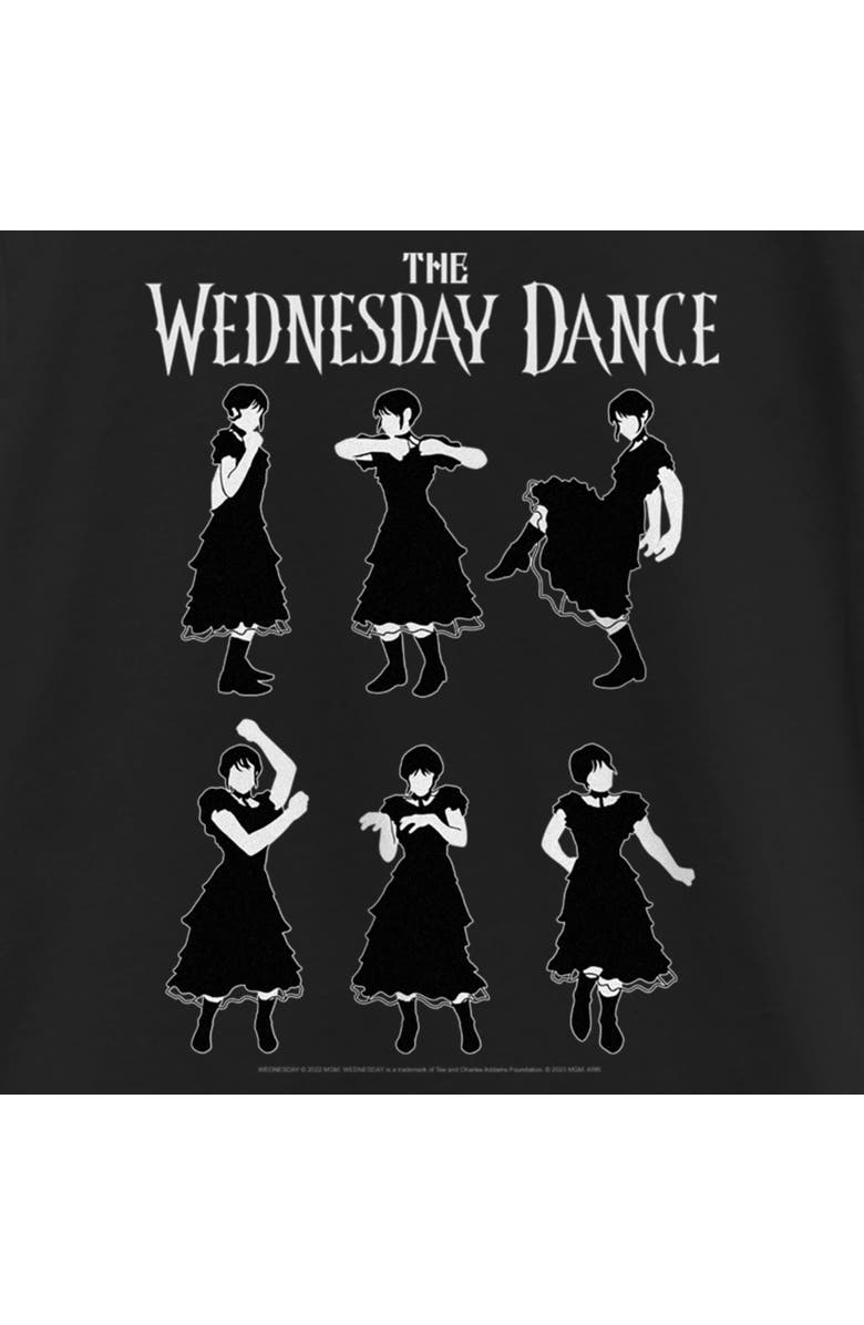 WEDNESDAY Girl's Wednesday Dance Moves Graphic T-Shirt, Alternate, color, Black