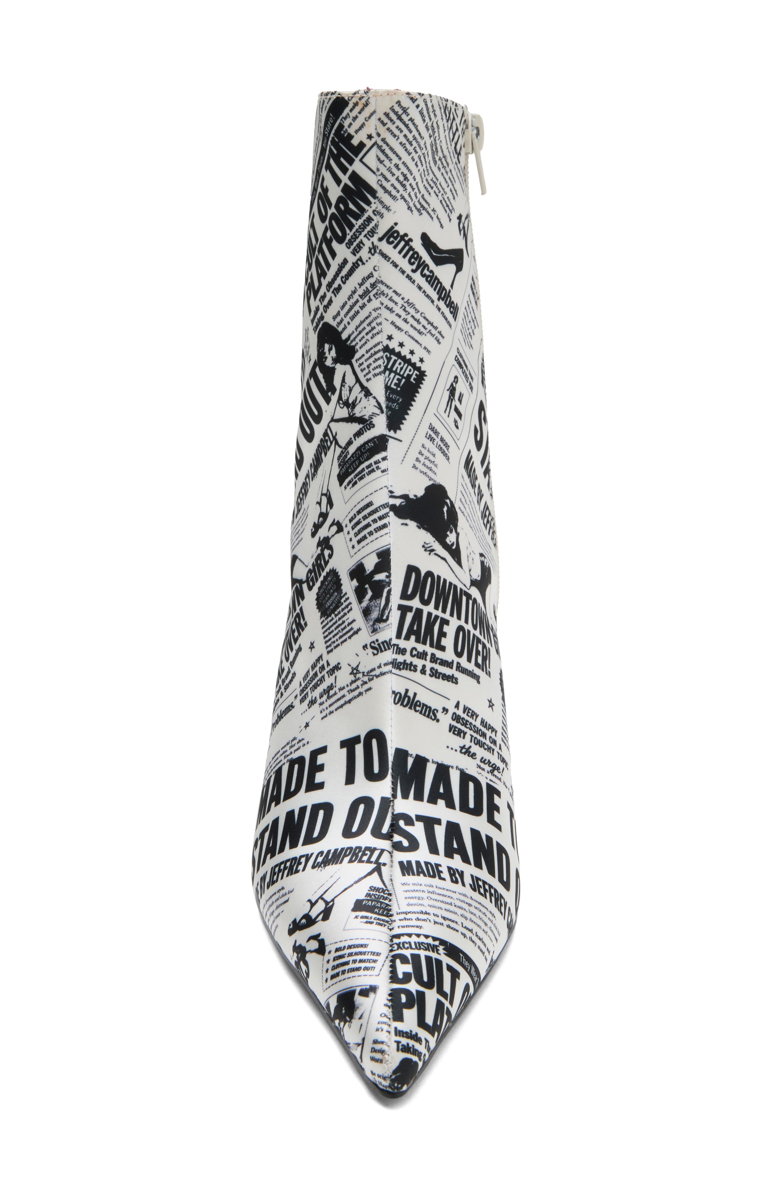 Big News Bootie, Alternate, color, BLACK WHITE NEWSPAPER