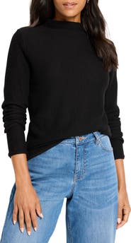 NIC+ZOE Pixel Mock Neck Sweater