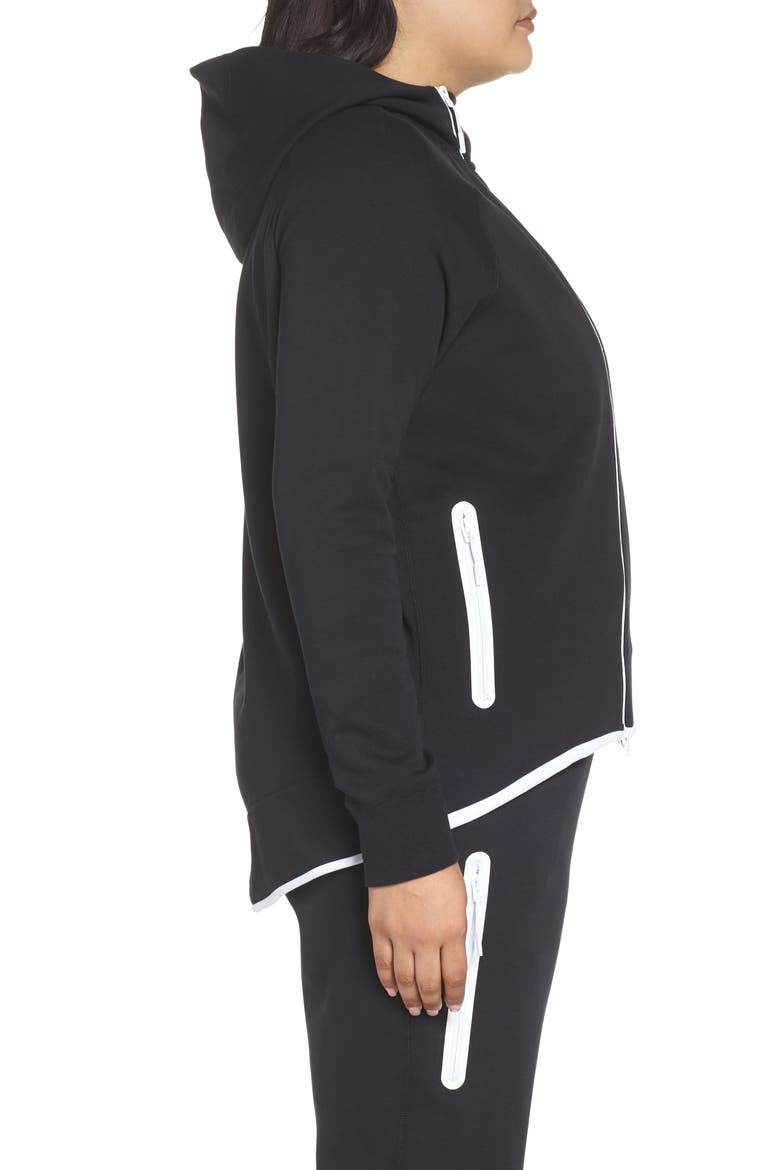 Sportswear Tech Fleece Cape Jacket, Alternate, color, BLACK/ BLACK/ WHITE