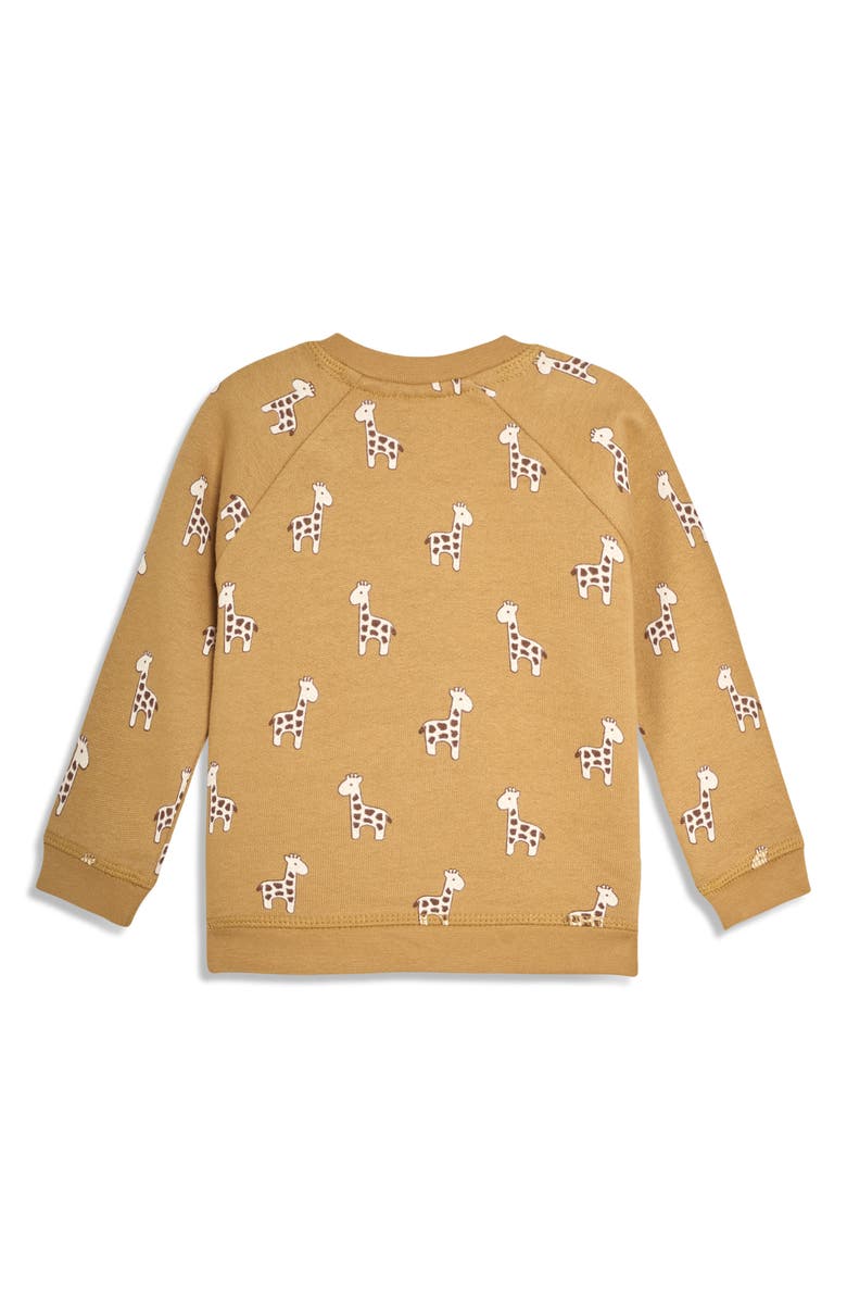 JOJO MAMAN BEBE Giraffe Sweatshirt & Joggers Set, Alternate, color, Mustard