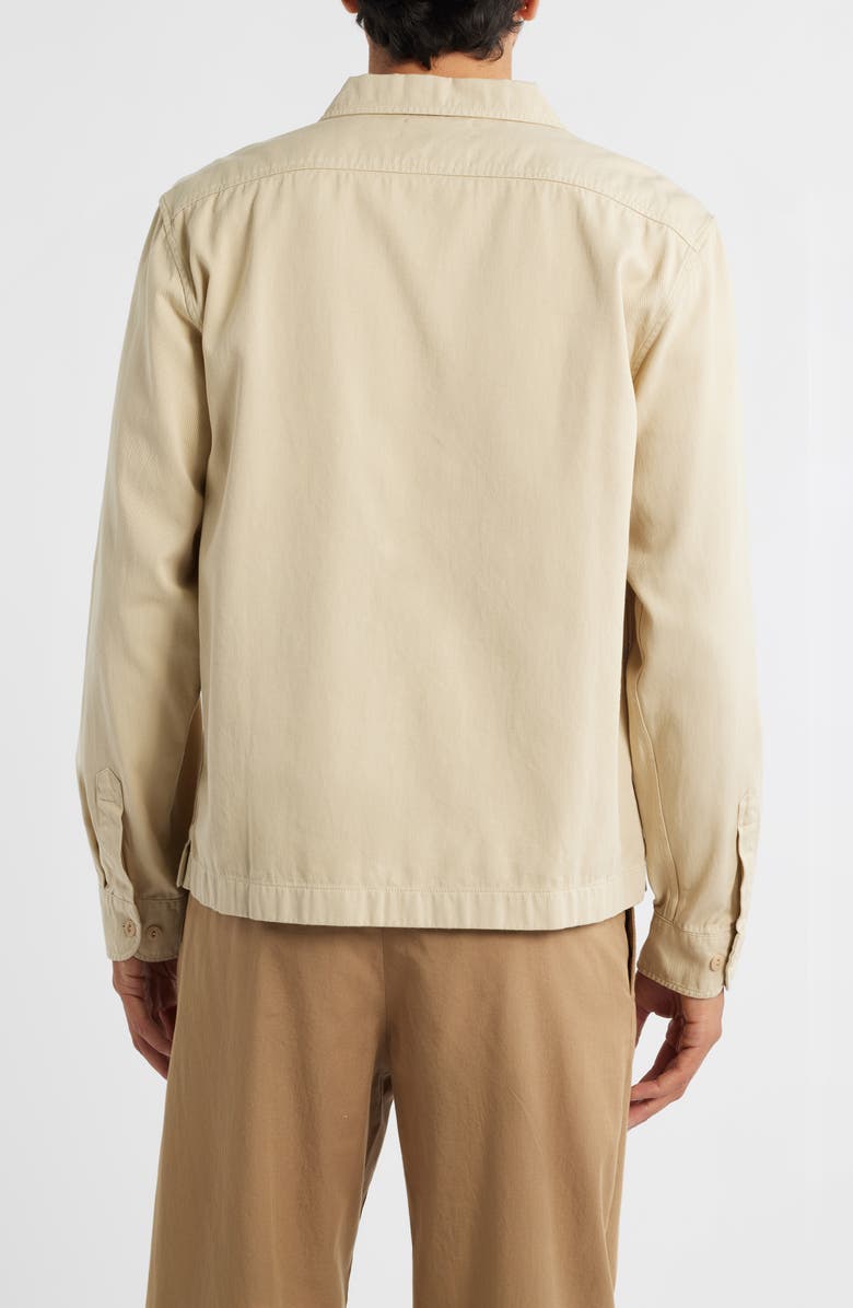 MERZ B SCHWANEN Organic Cotton Twill Shirt Jacket, Alternate, color, Light Khaki