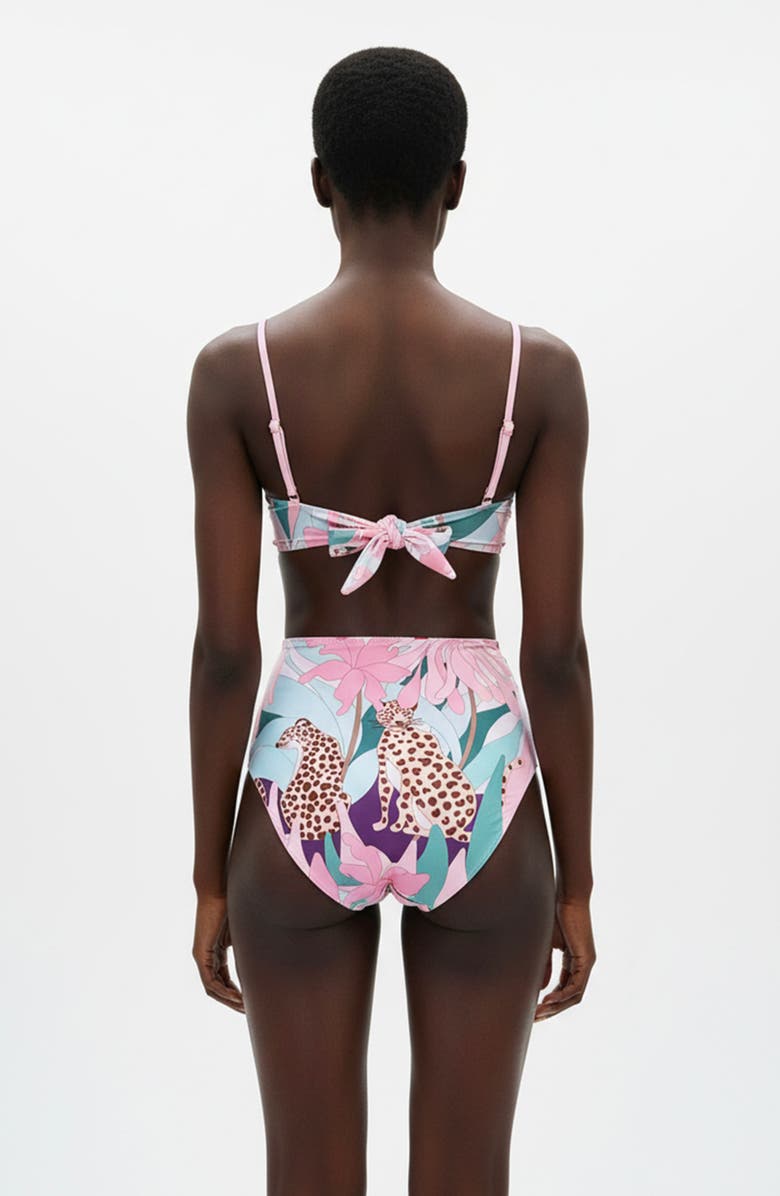 Jessie Zhao New York Jungle Rose Reversible Bikini Bottom, Alternate, color, Pink