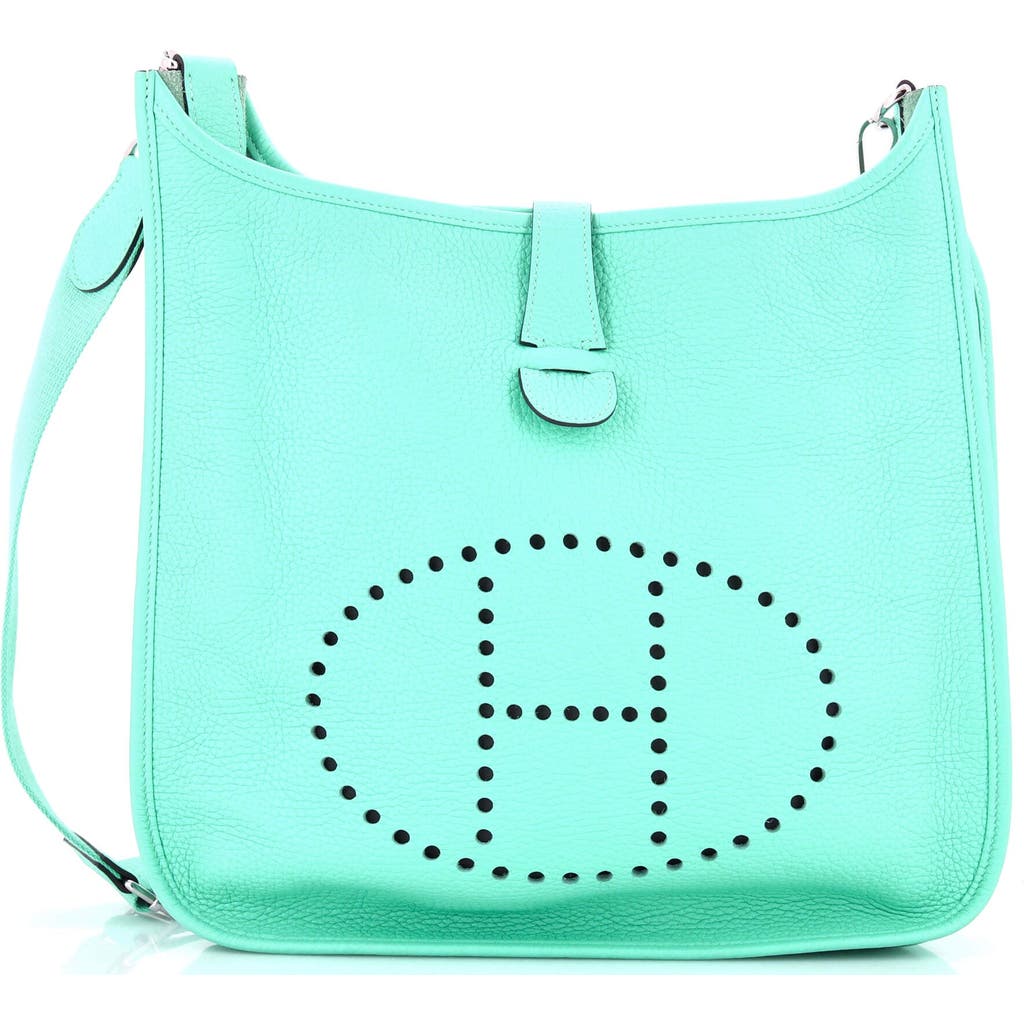 Pre-owned Hermes Hermes Evelyne Bag Gen Iii Clemence Gm In Blue