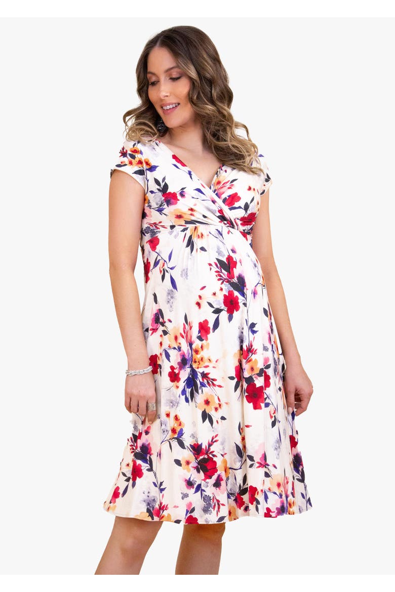 Alessandra Maternity Dress, Main, color, Mystic Bloom