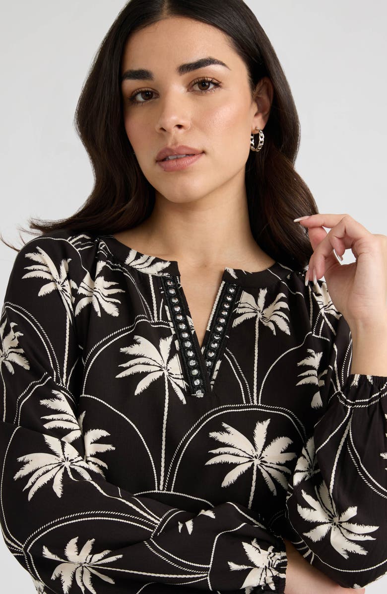 NVLT Split Neck Challis Top, Alternate, color, 