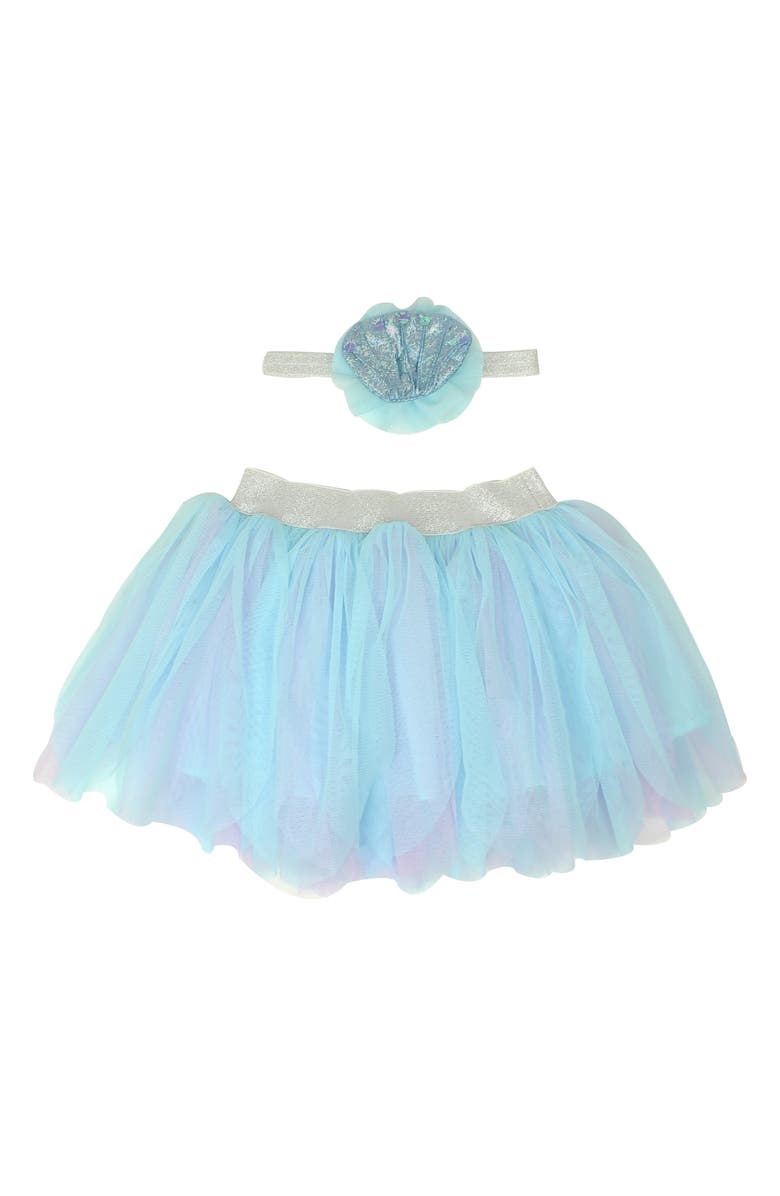 Popatu Mermaid Tutu Skirt & Headband Set, Main, color,