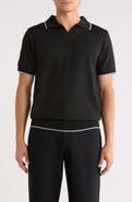 TOM BAINE Johnny Collar Knit Polo Sweater