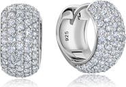 Crislu Pavé Huggie Hoop Earrings