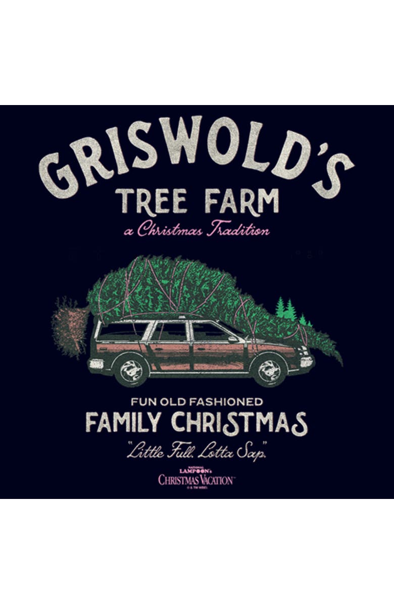 National Lampoon's Christmas Vacation Men's National Lampoon's Christmas Vacation Griswold Tree Farm Holiday Graphic T-Shirt, Alternate, color, Navy Blue