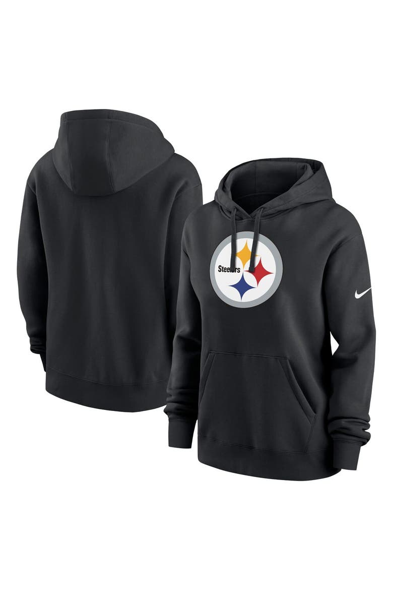 Women's Nike Black Pittsburgh Steelers Club Fleece Pullover Hoodie, Main, color, Black