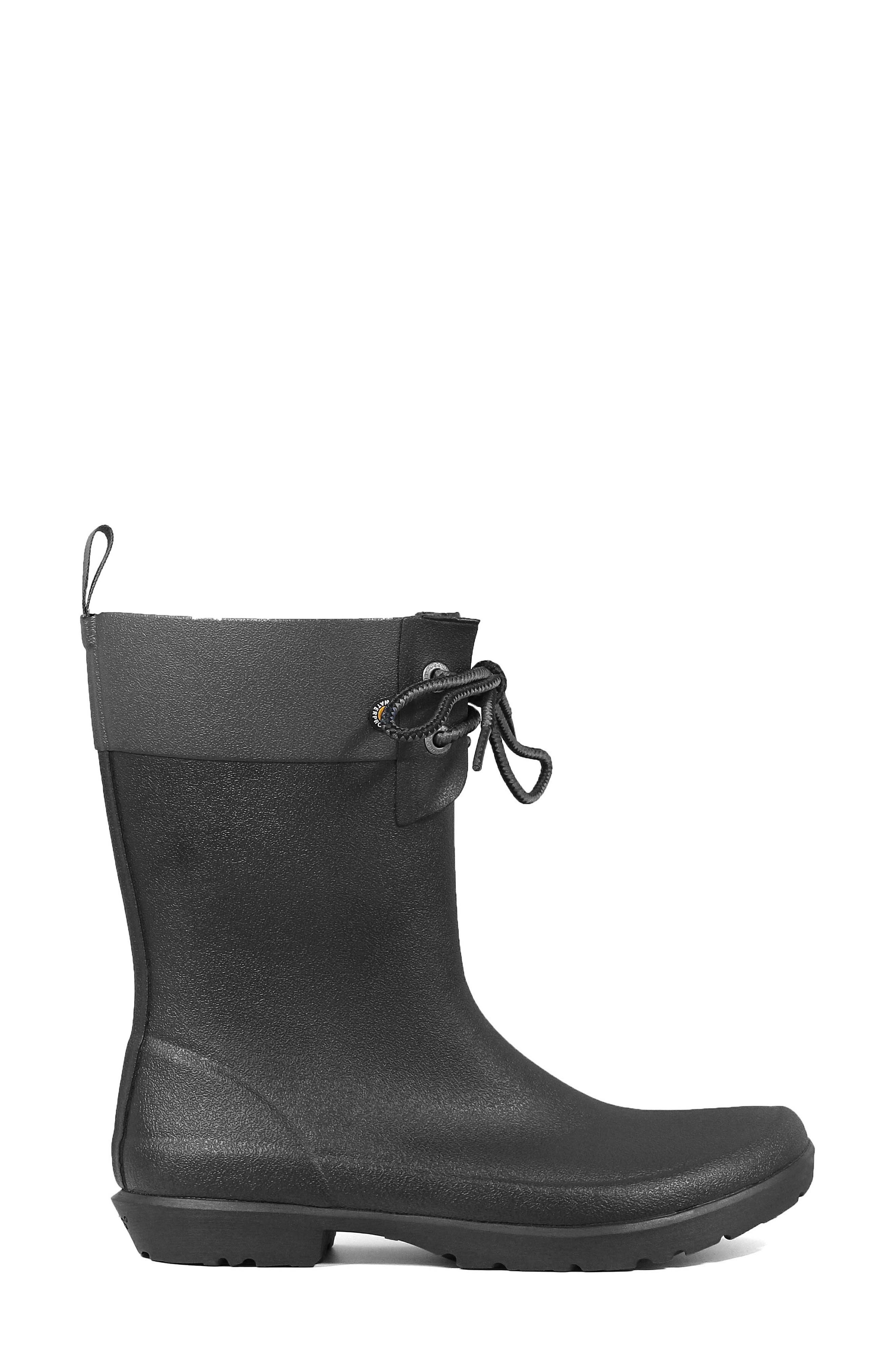 Bogs Floral Lace-Up Waterproof Rain Boot, Alternate, color, 