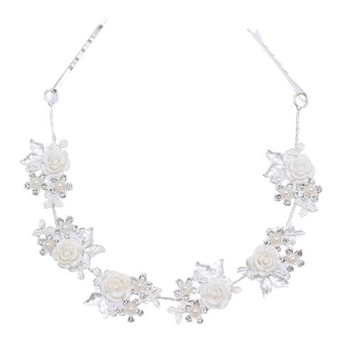 Rhinestone Floral Garland Hair Vine