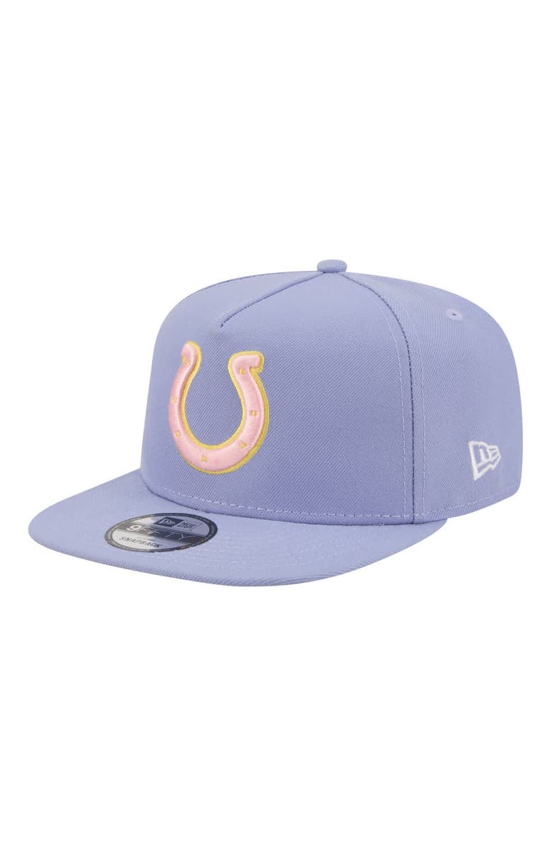 New Era Men's New Era Lavender Indianapolis Colts Bloom A-Frame 9FIFTY Snapback Hat, Alternate, color, Lavender