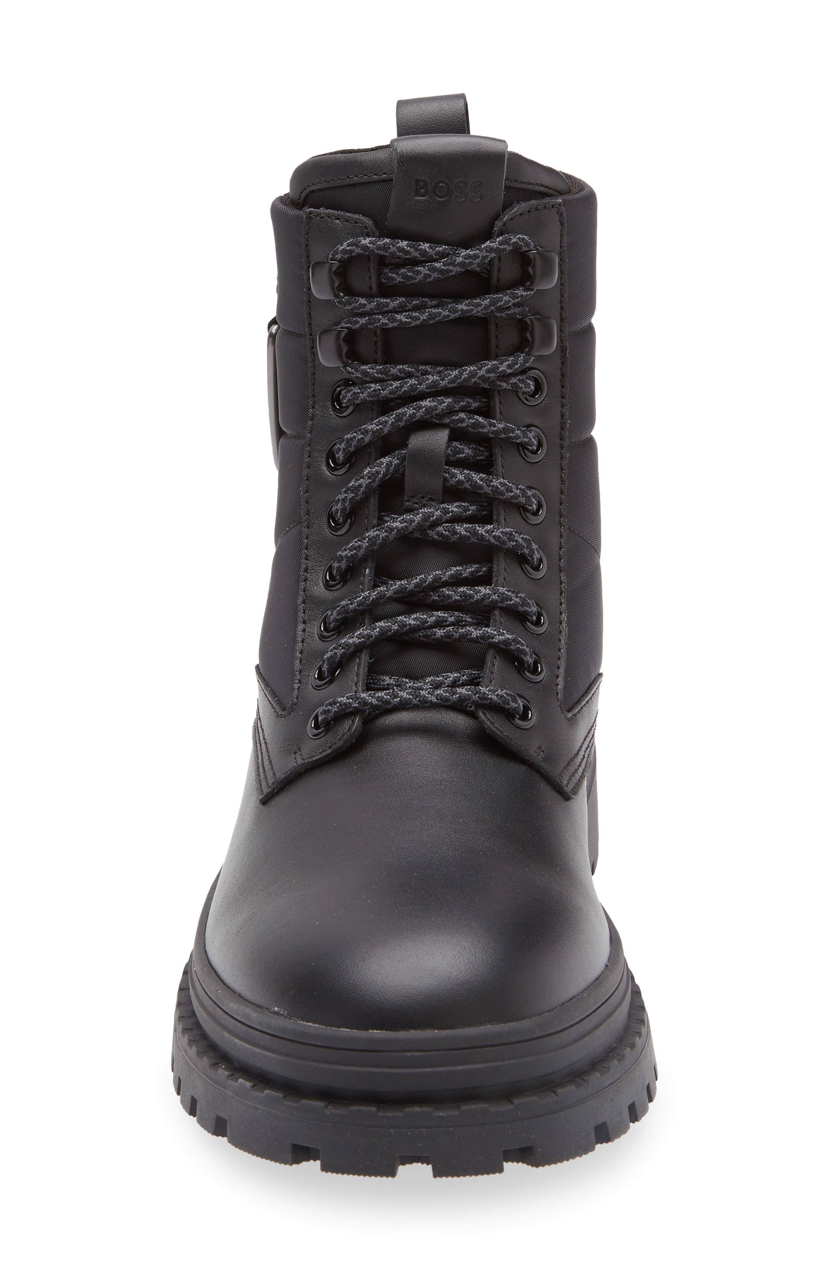 BOSS Nebular Mixed Media Lug Sole Boot, Alternate, color, 
