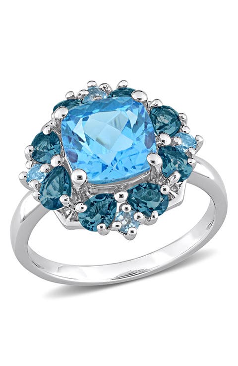 Sterling Silver Blue Topaz Ring
