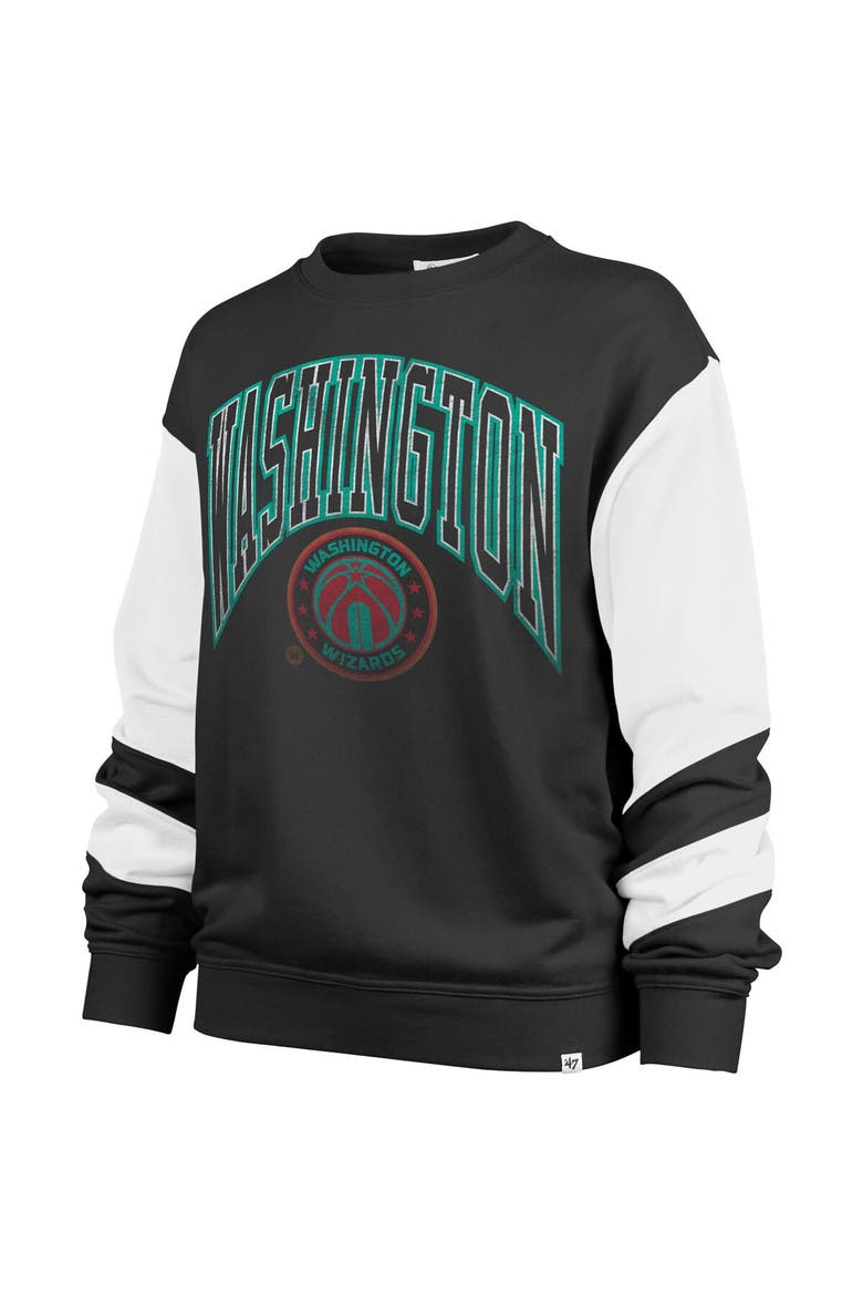 Women's '47 Black Washington Wizards 2023/24 City Edition Nova Crew Sweatshirt, Alternate, color, Black