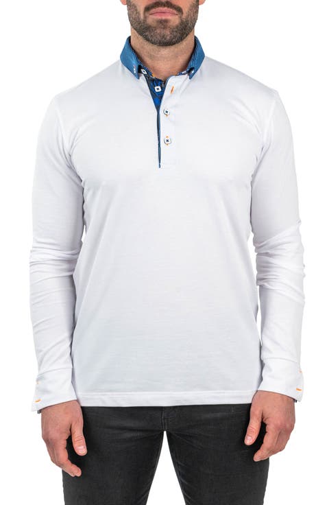 Newton Brilliant Long Sleeve Cotton Polo