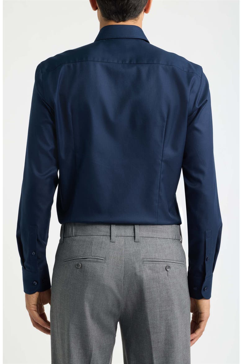 Hank Slim Fit Easy Iron Cotton Dress Shirt, Alternate, color, DARK BLUE