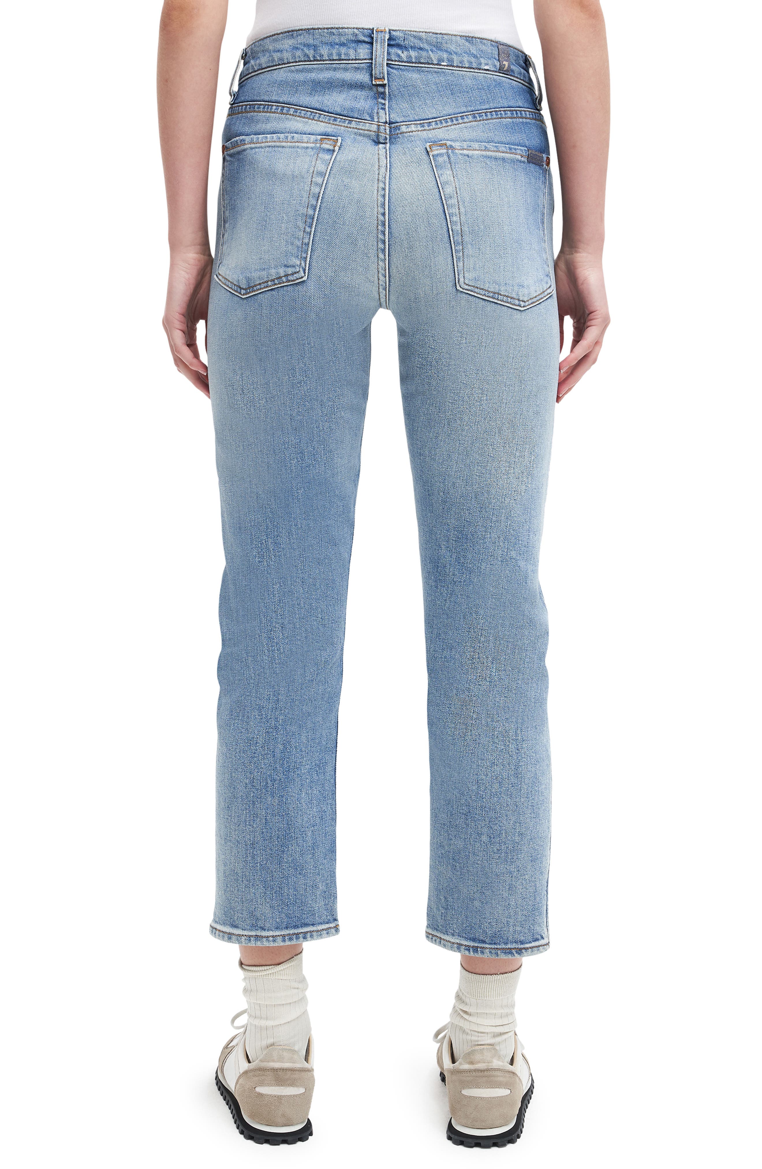 Embroidered Ankle Slim Straight Leg Jeans - image 2