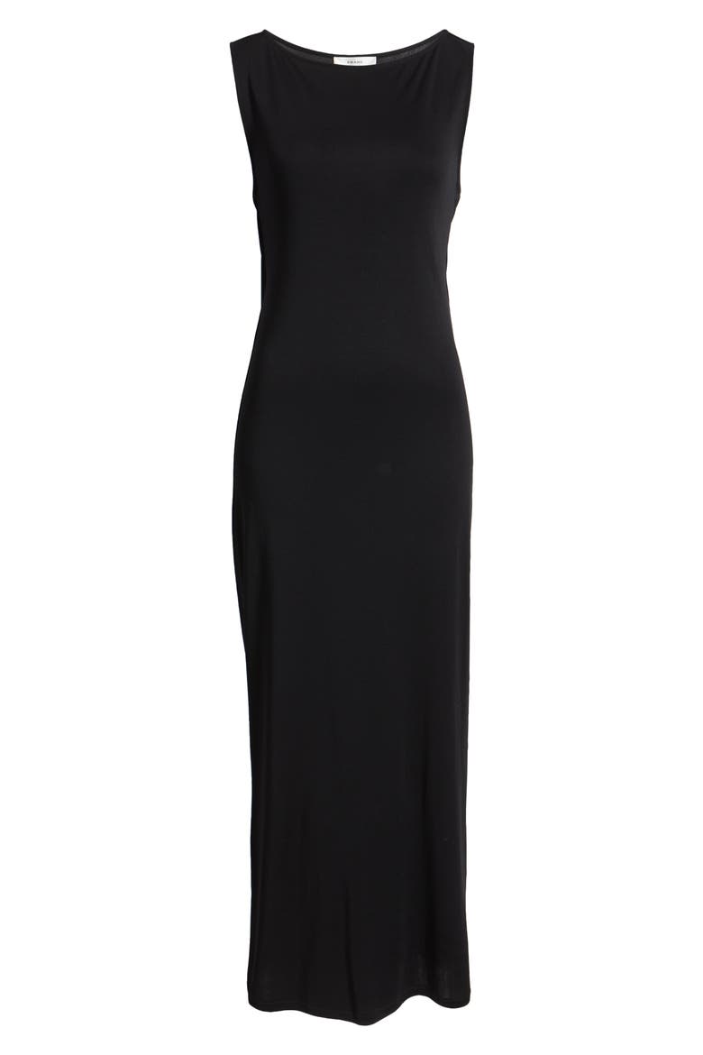 Drape Sleeveless Cutout Maxi Dress, Alternate, color, BLACK