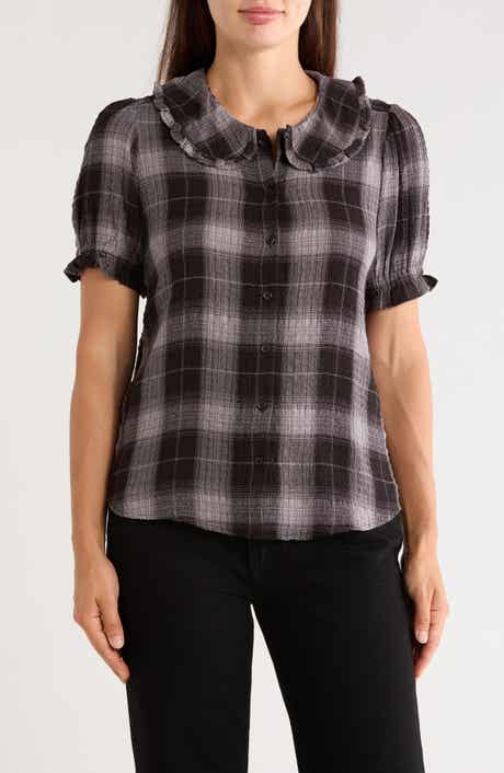 Plaid Peter Pan Collar Shirt