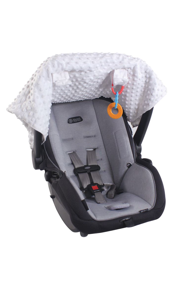 Reversible Car Seat and Stroller Canopy, Alternate, color, Gray Gingham