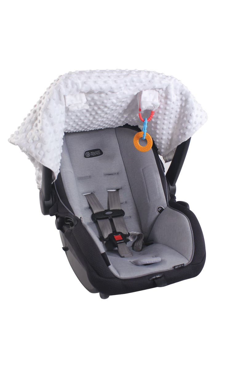 Hudson Baby Reversible Car Seat and Stroller Canopy, Alternate, color, Gray Gingham