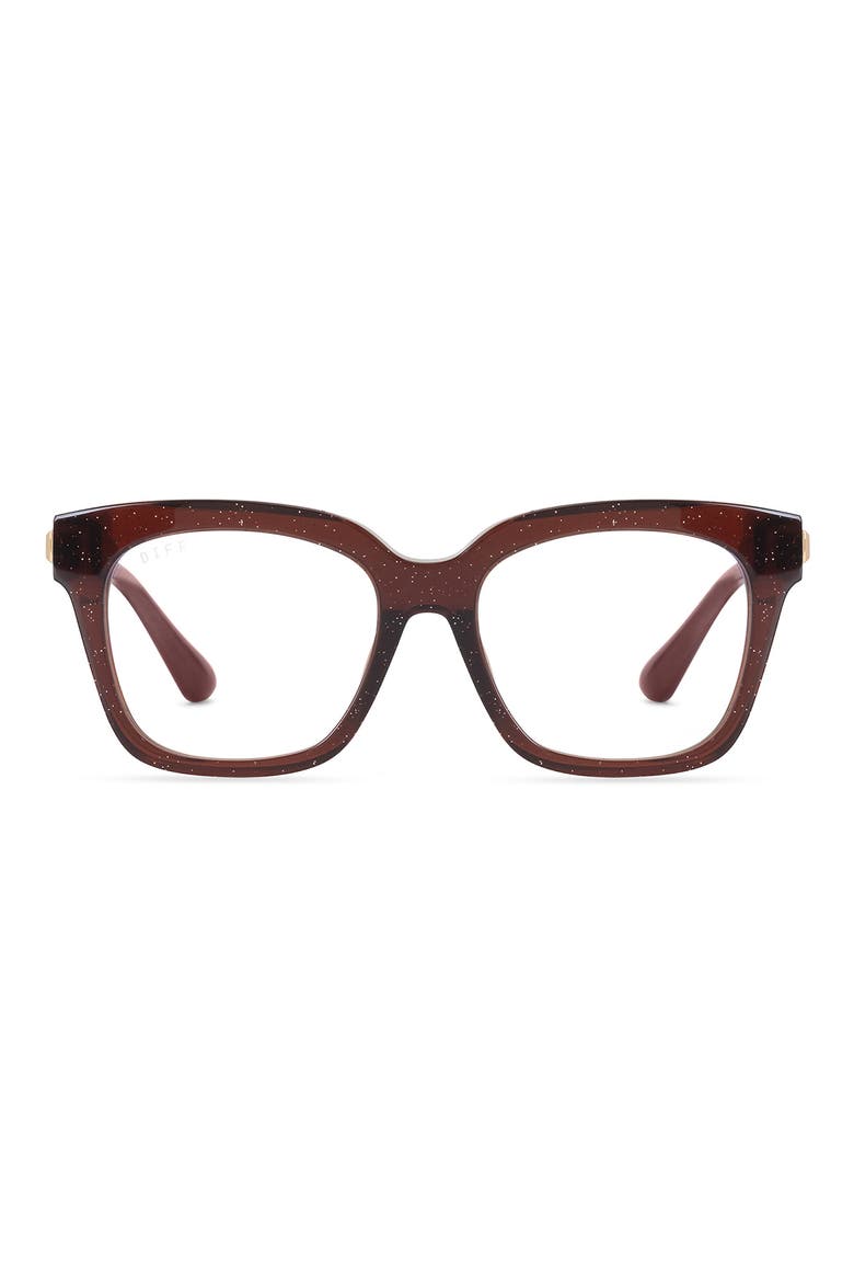 Bella 54mm Square Optical Glasses, Main, color, FESTIVE CHESTNUT / CLEAR