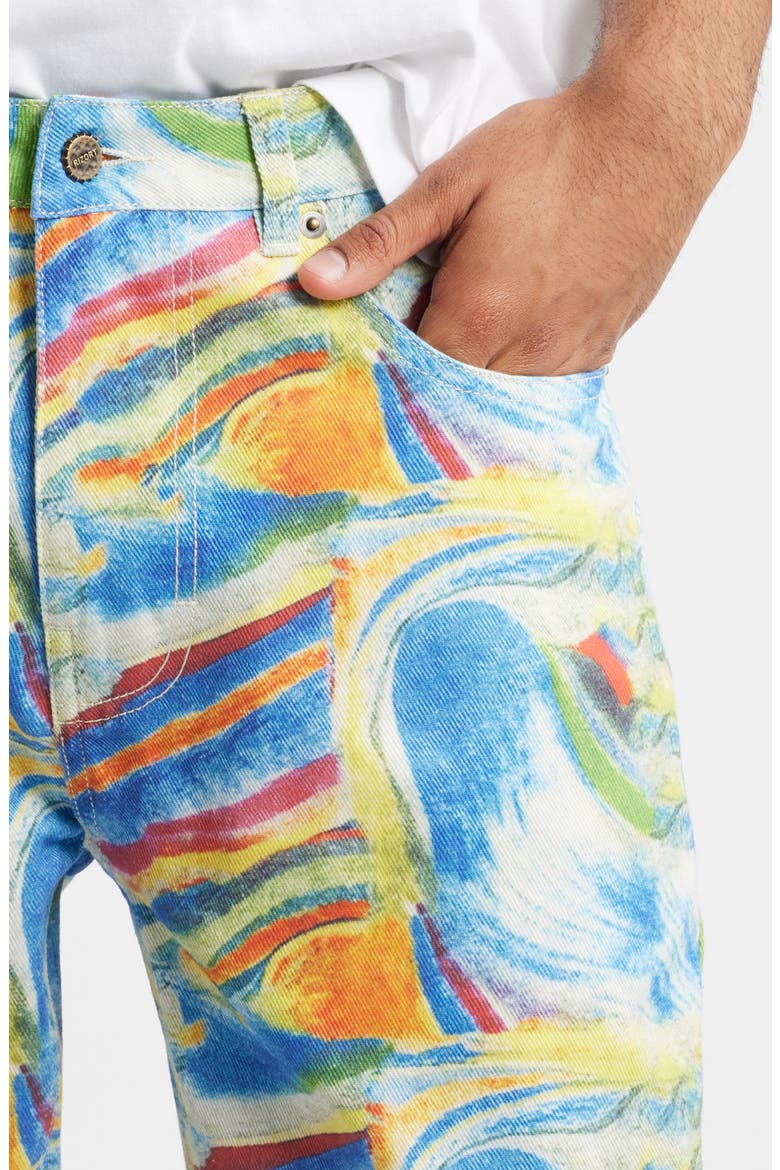 Art Straight Cotton Twill Pants, Alternate, color, BLUE