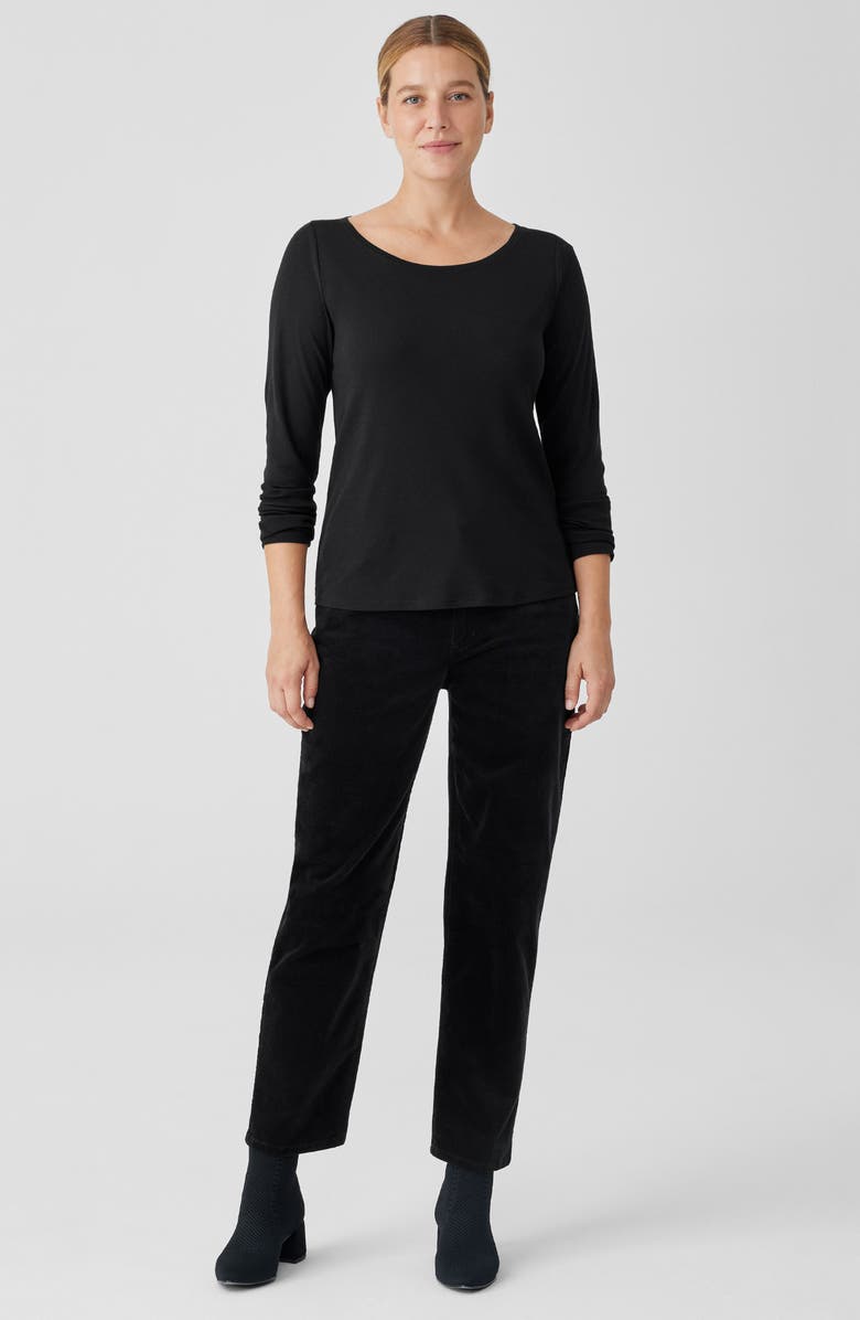 Eileen Fisher Slim Fit Organic Cotton Blend Top, Alternate, color,