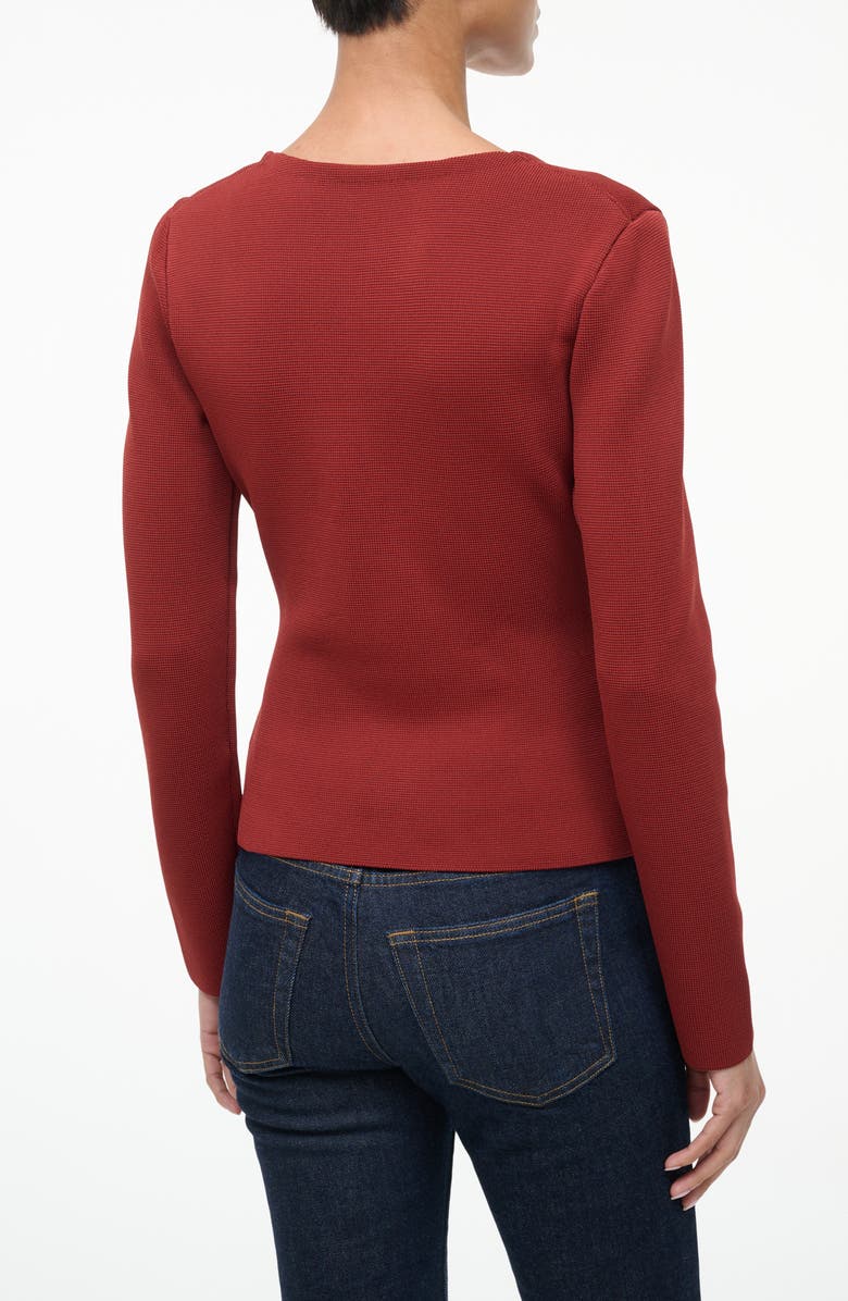 STAUD Rachela Knit Top, Alternate, color, Sangria
