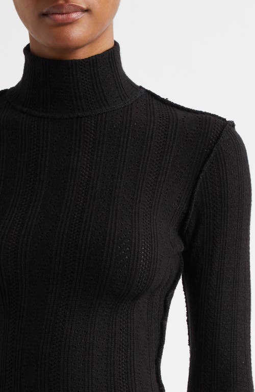 Smythe Pointelle Turtleneck In Black