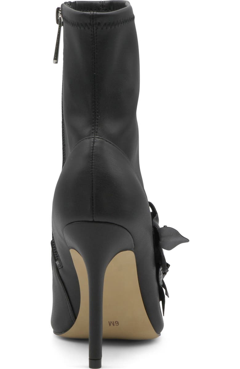 Charles by Charles David Perla Flower Pointed Toe Bootie, Alternate, color, Black