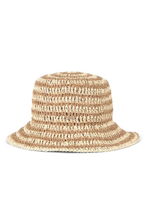 Jonah Crochet Straw Bucket Hat