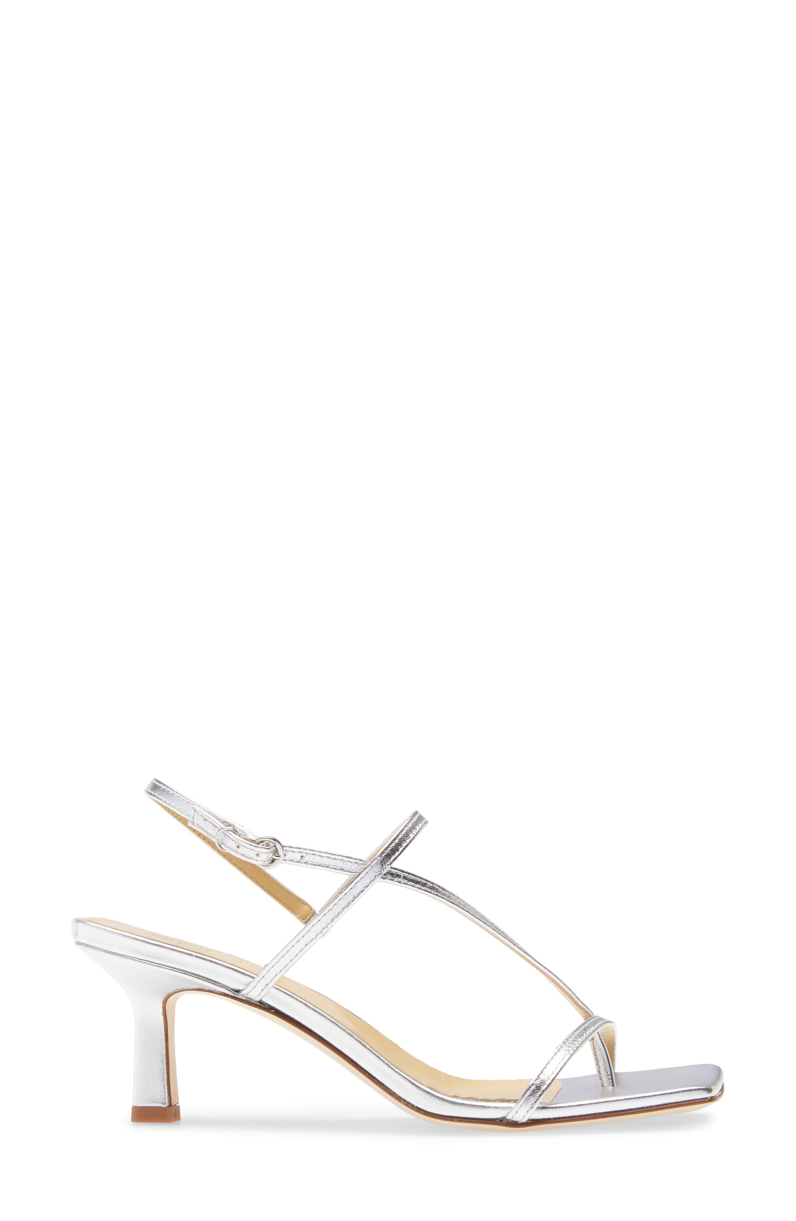 aeyde Elise Slingback Sandal, Alternate, color, Laminated Silver