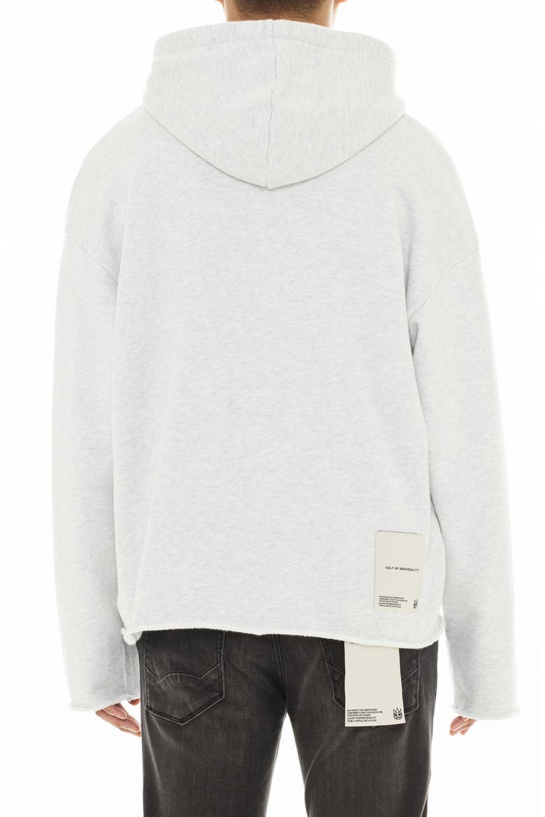 Core Raw Hem French Terry Zip Hoodie, Alternate, color, HEATHER GREY