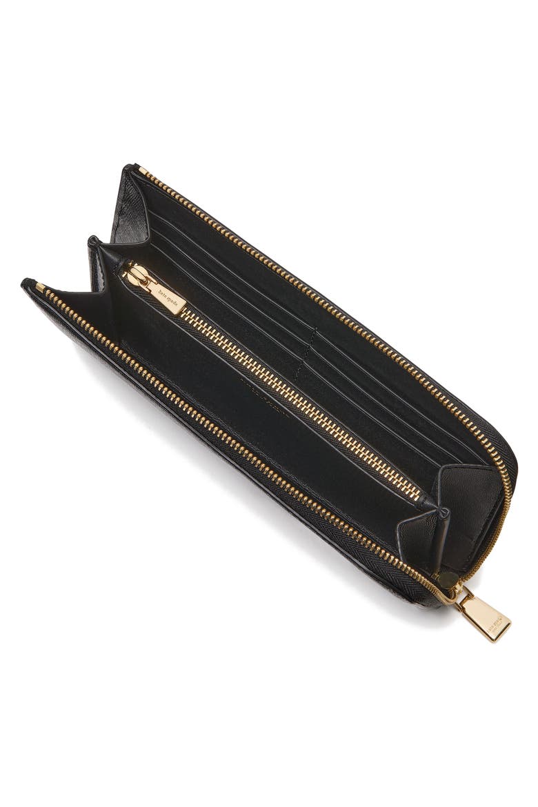 devin saffiano leather wallet, Alternate, color, BLACK