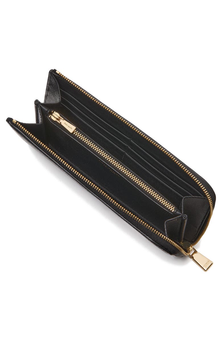 Kate Spade New York devin saffiano leather wallet, Alternate, color, Black