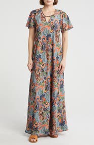La Fiorentina Paisley Cover-Up Beach Dress