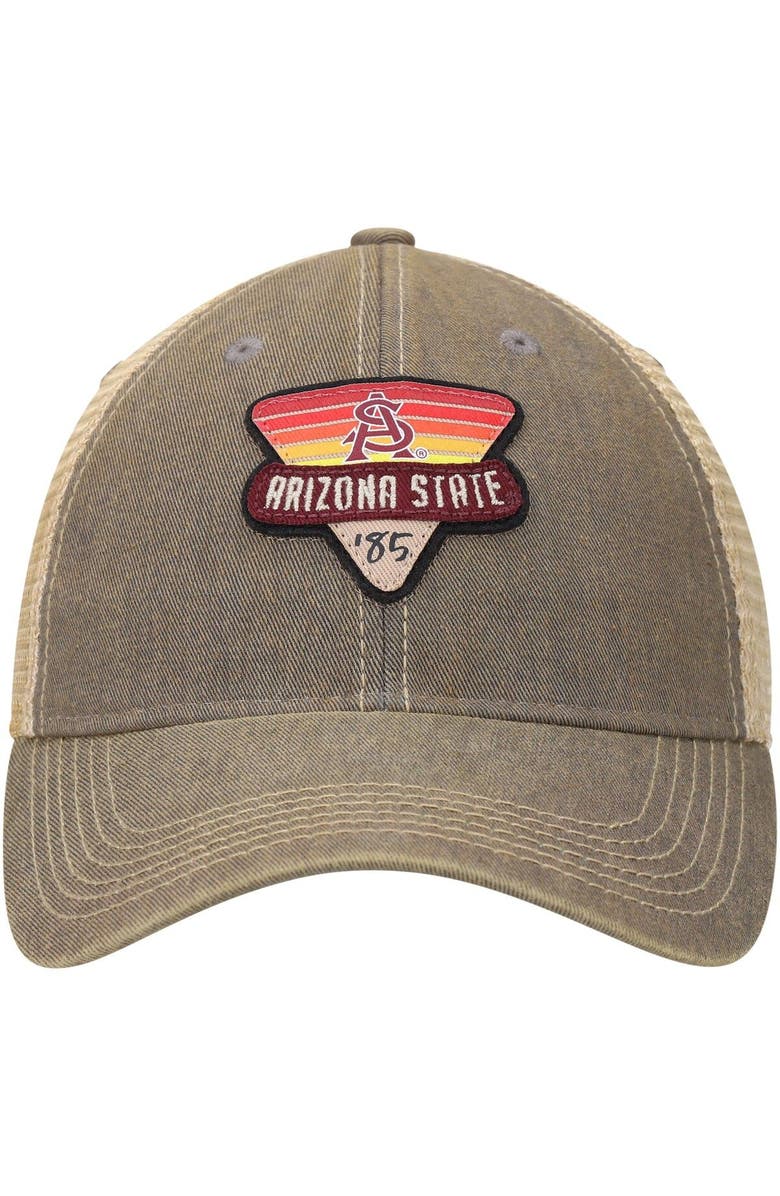 LEGACY ATHLETIC Men's Gray Arizona State Sun Devils Legacy Point Old Favorite Trucker Snapback Hat, Alternate, color, Gray