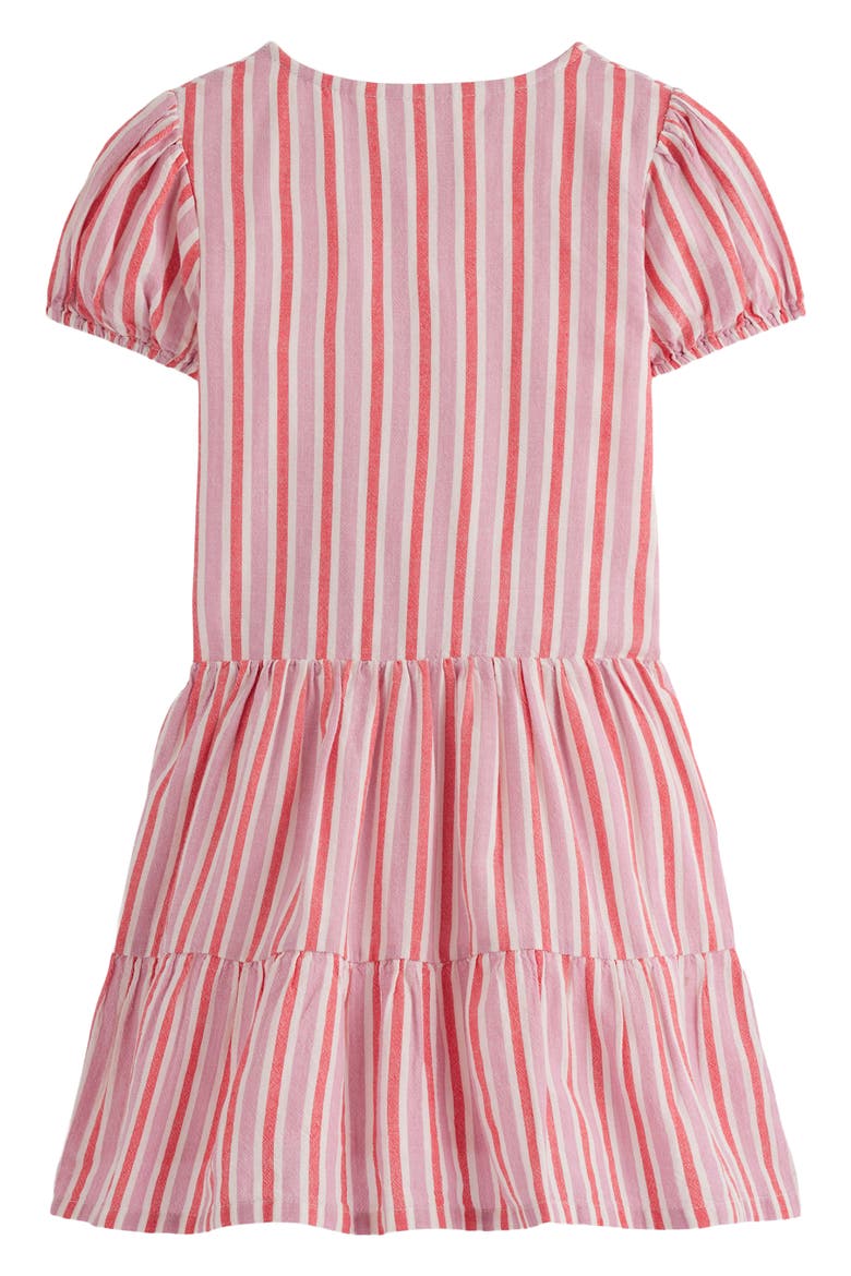Kids' Tiered Cotton Dress, Alternate, color, FORMICA PINK STRIPE